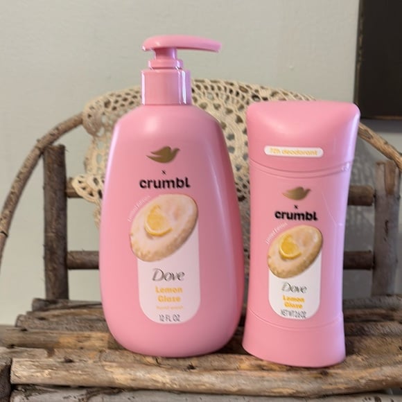 NEW Dove Crumbl Cookie Lemon Glaze Hand Soap & LEMON GLAZE DEODORANT