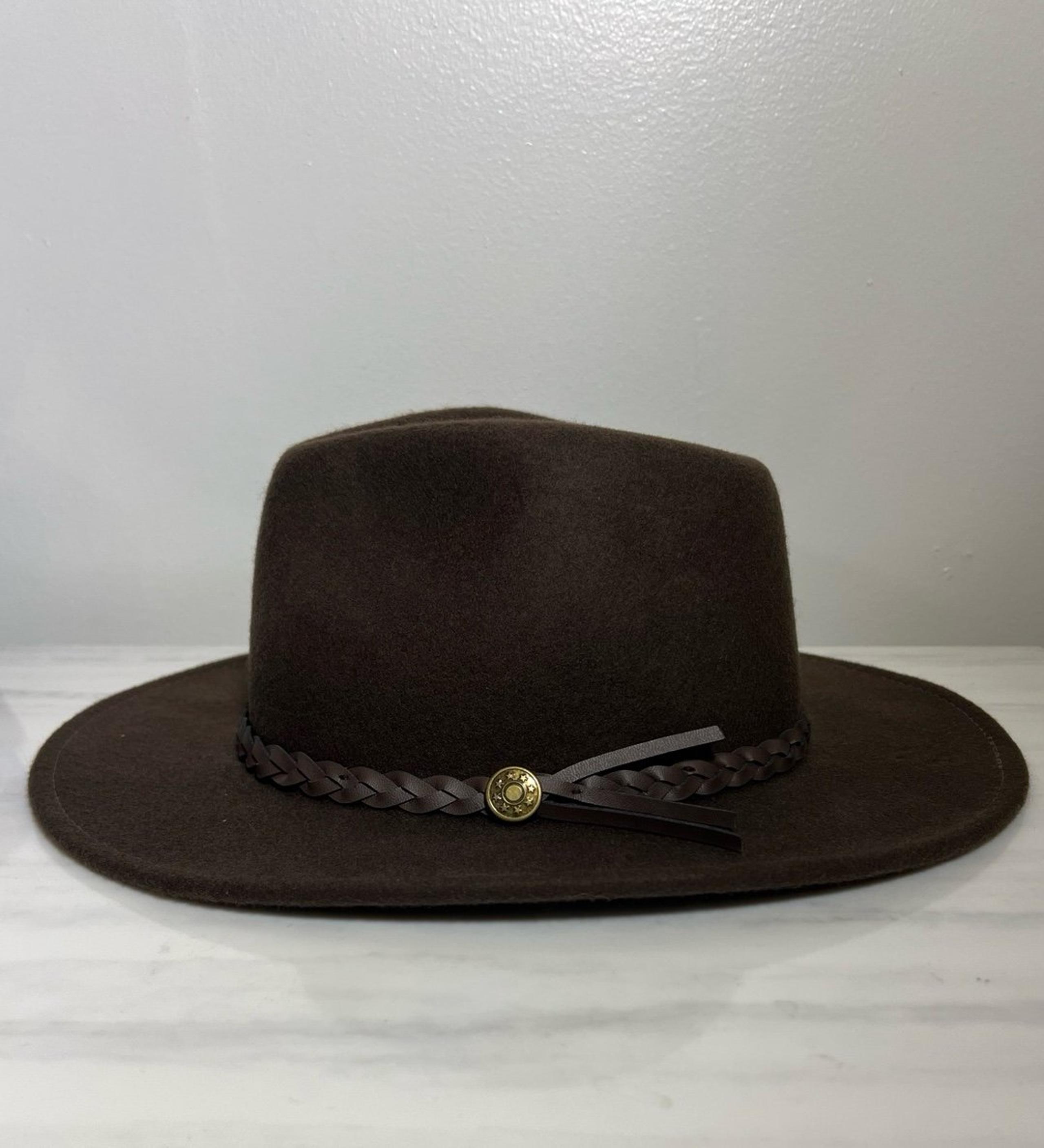 Eddy Bros. Cougar Outback Hat Dark Brown/Chocolate Size Medium 100% wool
