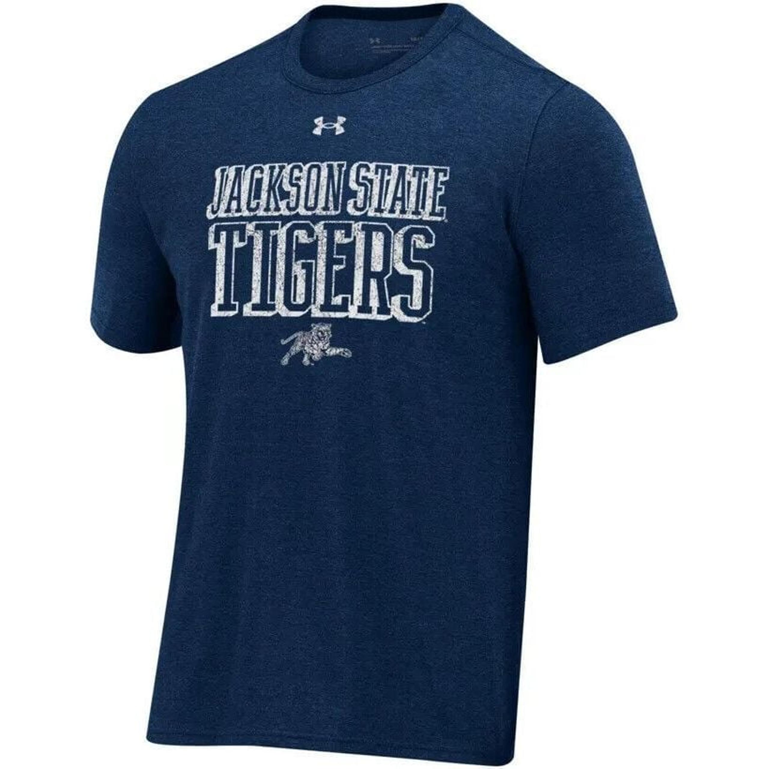 Under Armour Jackson State Tigers Women's Performance T-Shirt Size Small Navy