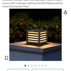 inkmoon Outdoor Solar Post Cap Light, Modern 3000K Luxury LED Landscape Lighting