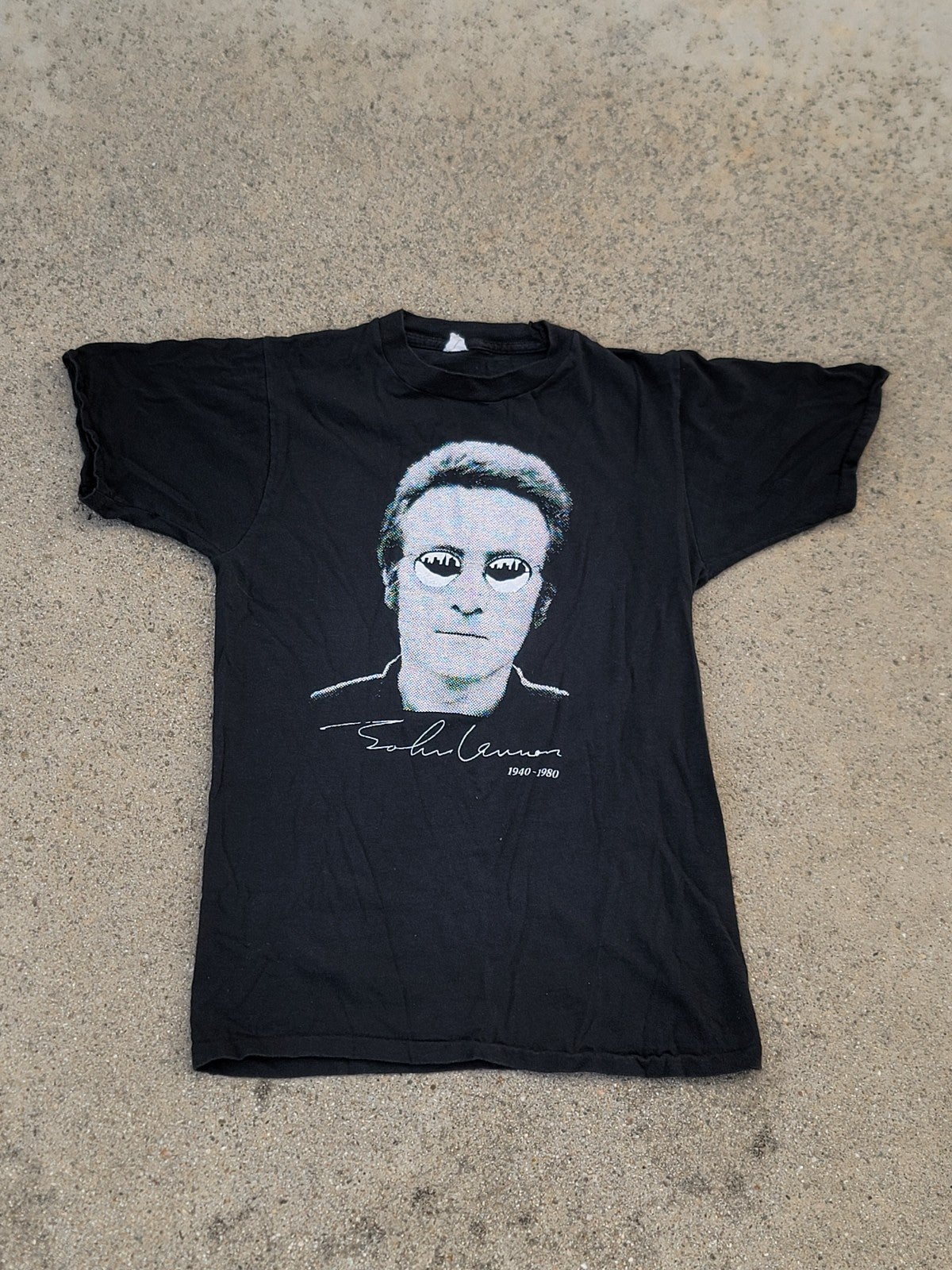 Vtg 1980 John Lennon Beatles Tribute Single Stitch T-shirt