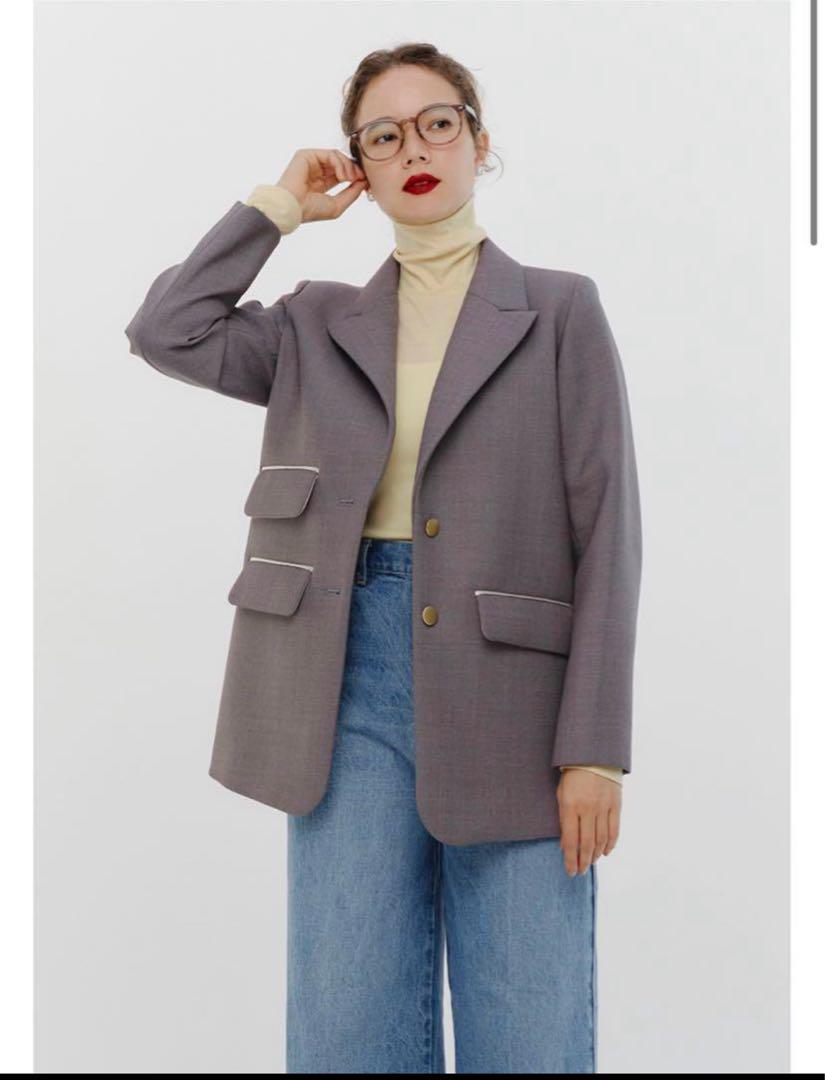 yori shirocon Chunky Tailored Jacket (Gray) 36