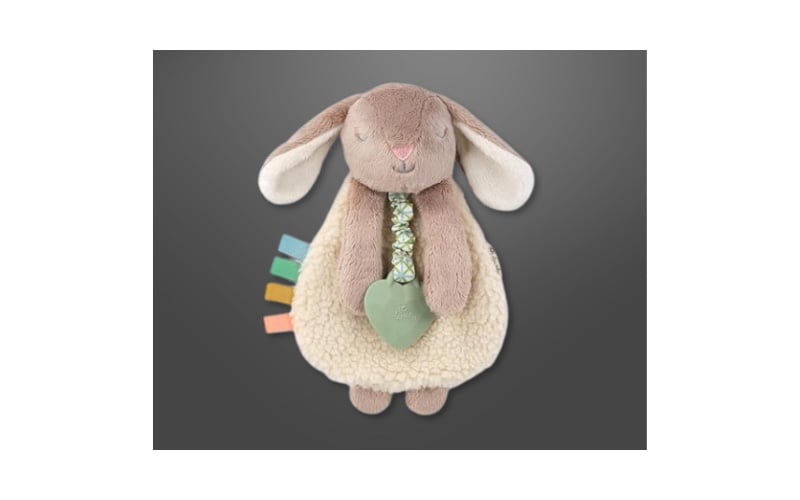 Itzy Lovey Including Teether - Baby Lovey with Teether, Textured Ribbons