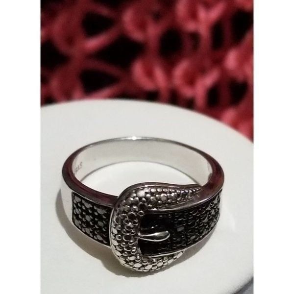 STERLING SILVER BELT BUCKLE RING SZ 8