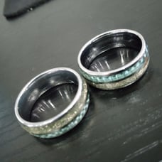 Tungsten Carbide Will x 2 mens ring