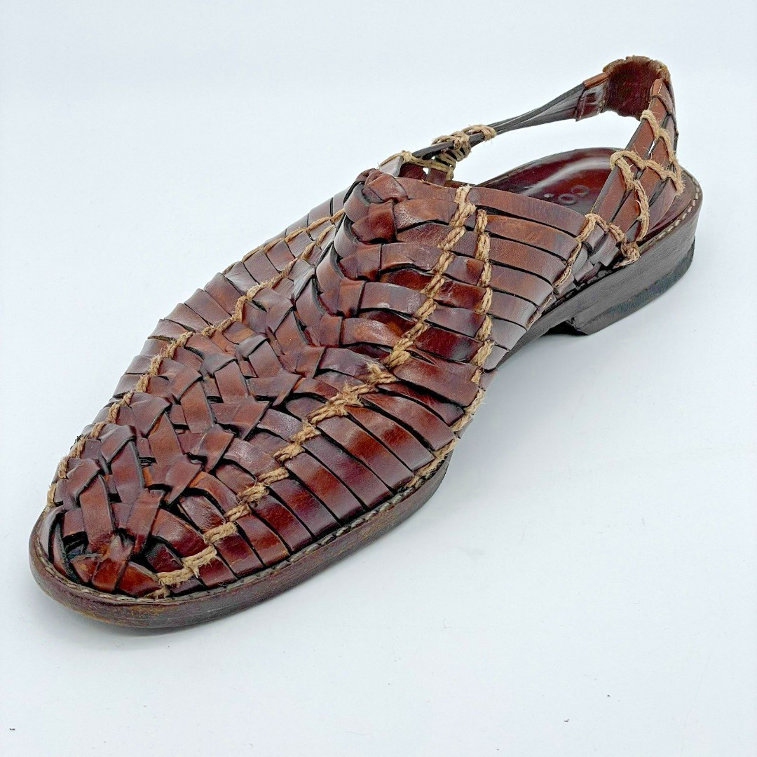 Cole Haan Huarache Woven Slingback Sandals Men's Size 11M Brown Leather Slip On