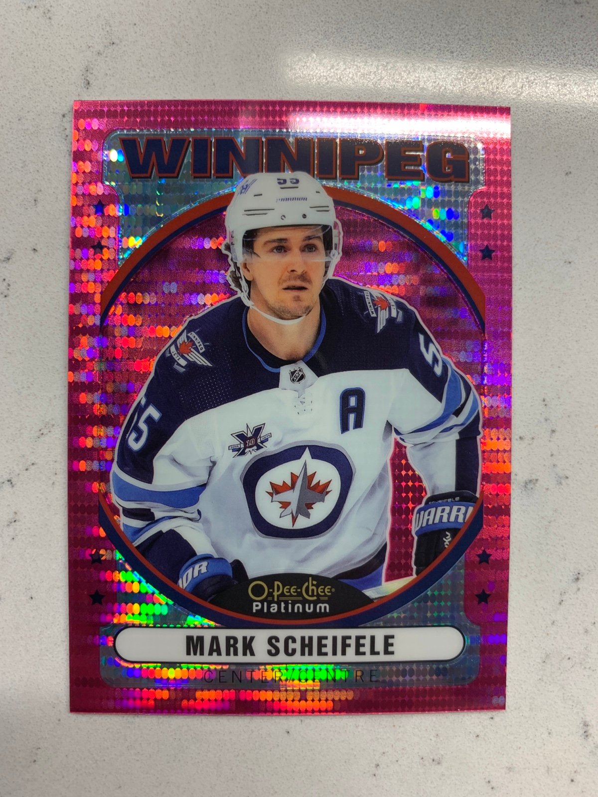 Mark Scheifele 21-22 OPC Platinum PINK PULSAR SSP Winnipeg Jets Hockey