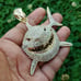 6ix9ine Iced Shark Pendant & 18 Iced Cuban Choker Chain Bling Necklace