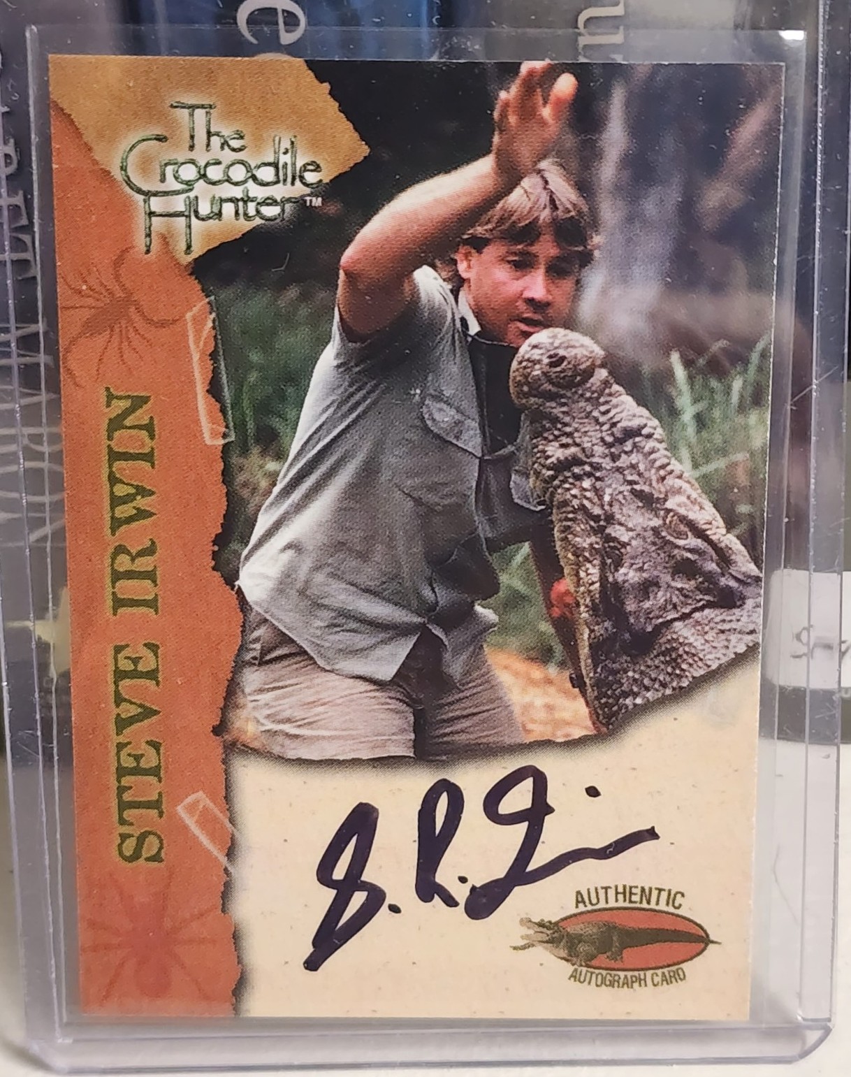 Steve irwin certified autograph card dart a-1 2001