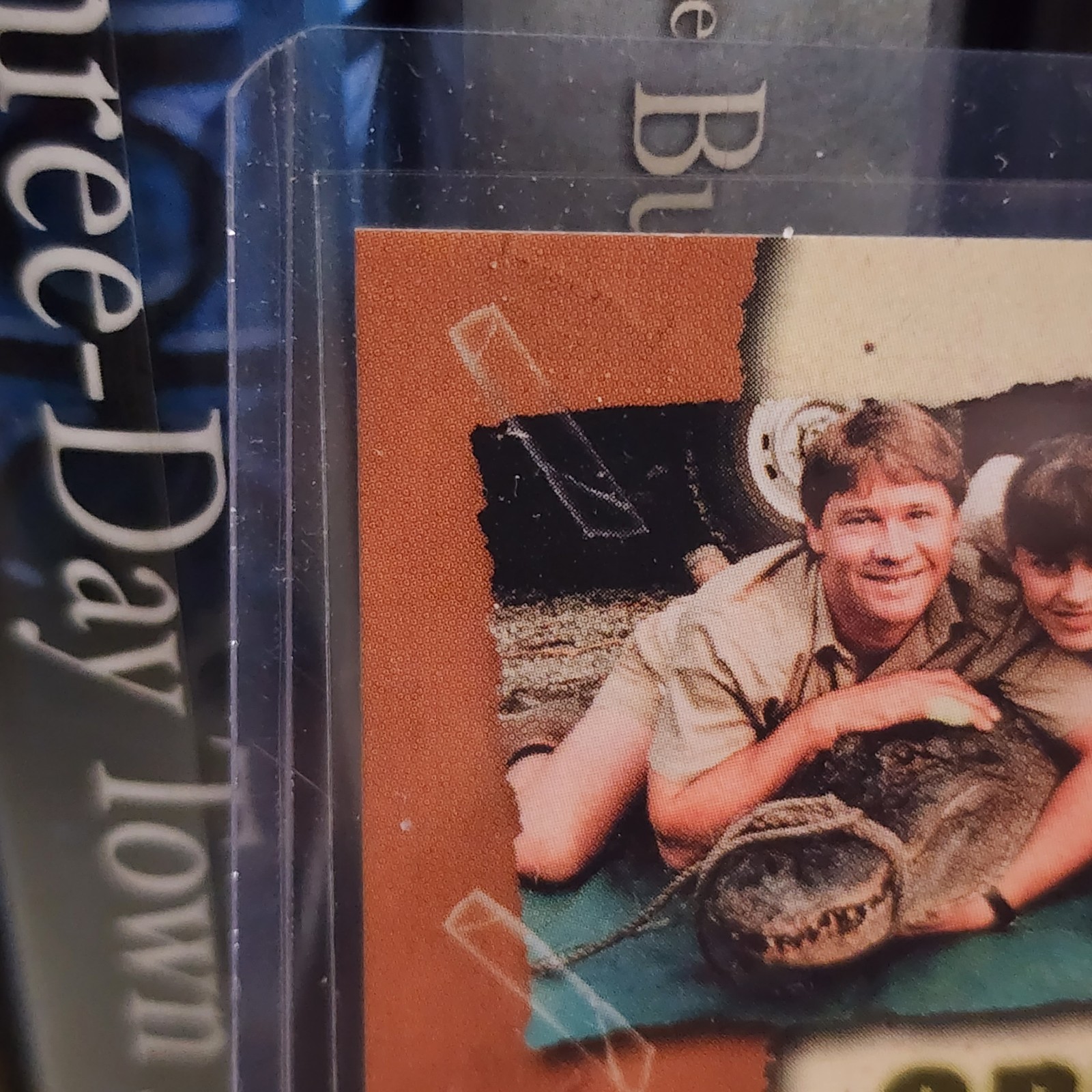 Steve irwin certified autograph card dart a-1 2001 - detail
