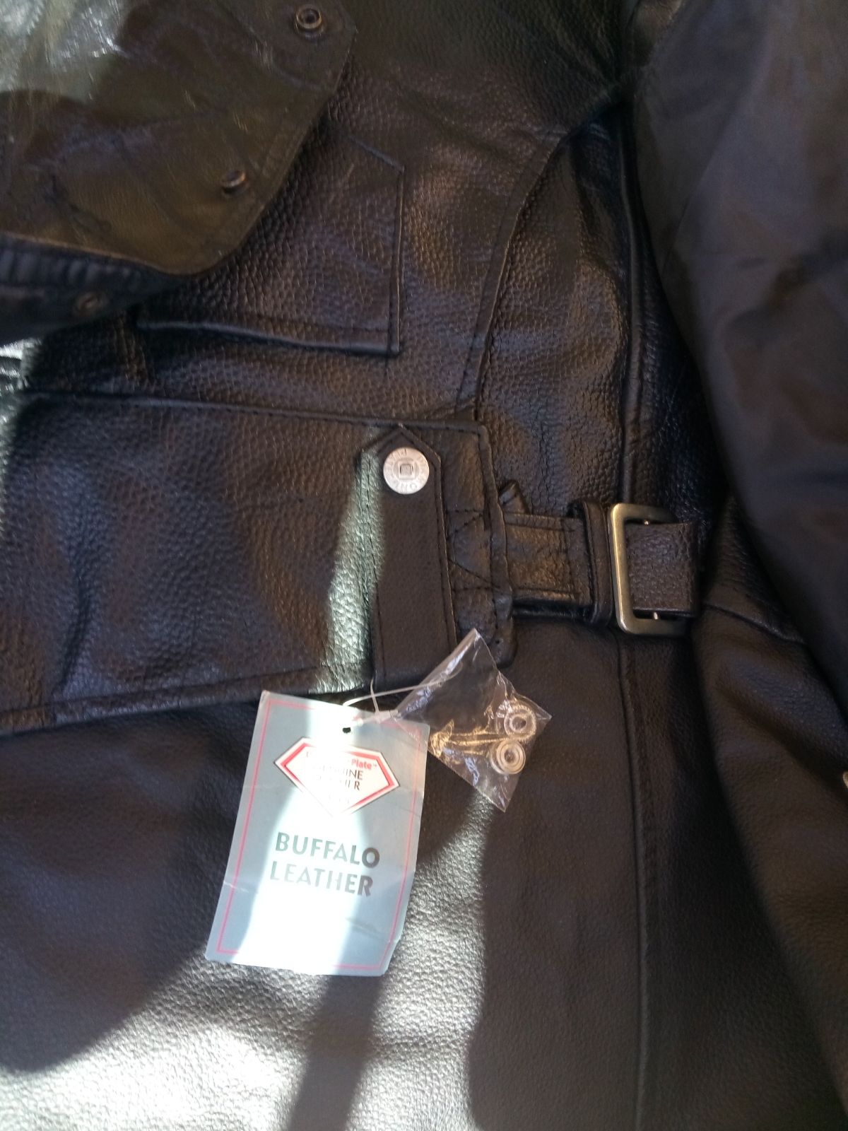 Diamond Plate brand new leather motorcy