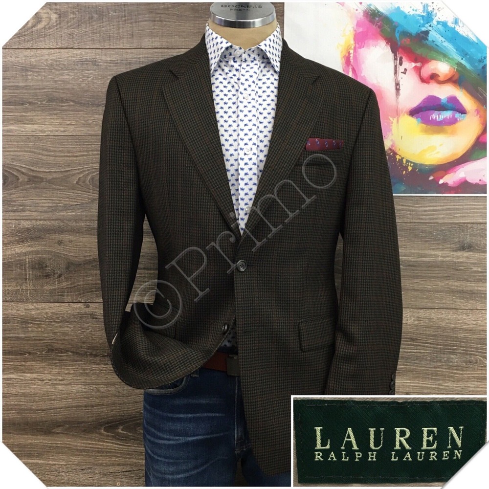 RALPH LAUREN Mens Blazer Sport Coat Casual Jacket Size 40R Classic Wool Suit