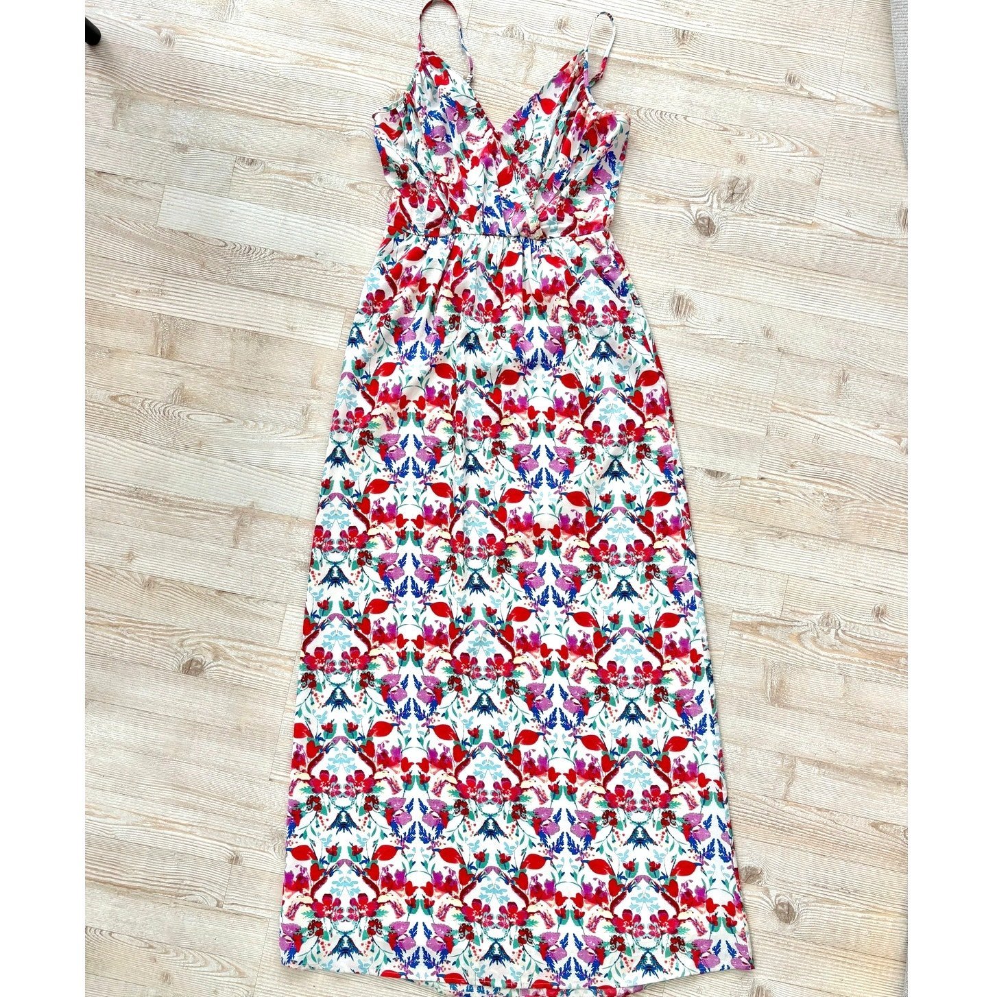 Yumi Kim Cleo Floral V-Neck Maxi Dress | White/Multi Size XS