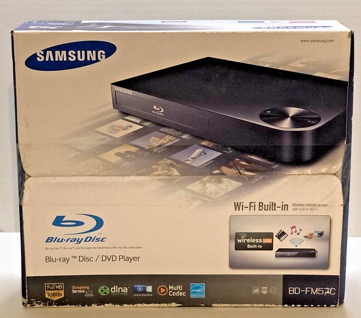 Samsung HD Blu-Ray & DVD player with Built-in Wi-Fi & HDMI (BD-JM57C) BRAND NEW Samsung HD Blu-Ray & DVD player with Built-in Wi-Fi & HDMI (BD-JM57C) BRAND NEW