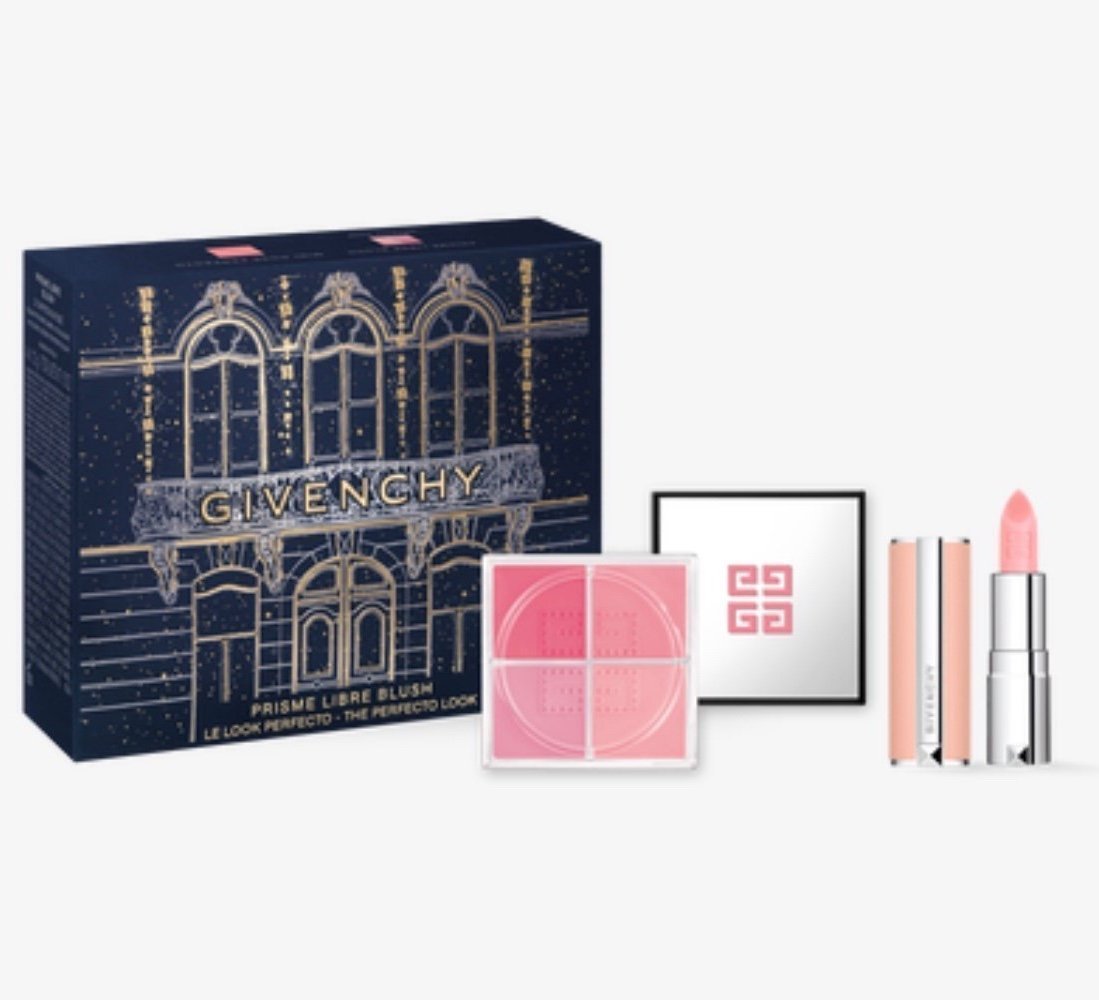 Givenchy Prisme Libre Blush & Perfecto Lip Balm Rose Le Look Perfecto Set