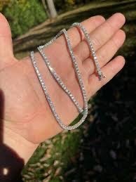 Certified 925 Sterling silver Moissanite Chain 3mm