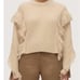 3.1 Phillip Lim Women's Fringed Alpaca Wool Sweater in Brown tan Size XS