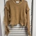 3.1 Phillip Lim Women's Fringed Alpaca Wool Sweater in Brown tan Size XS