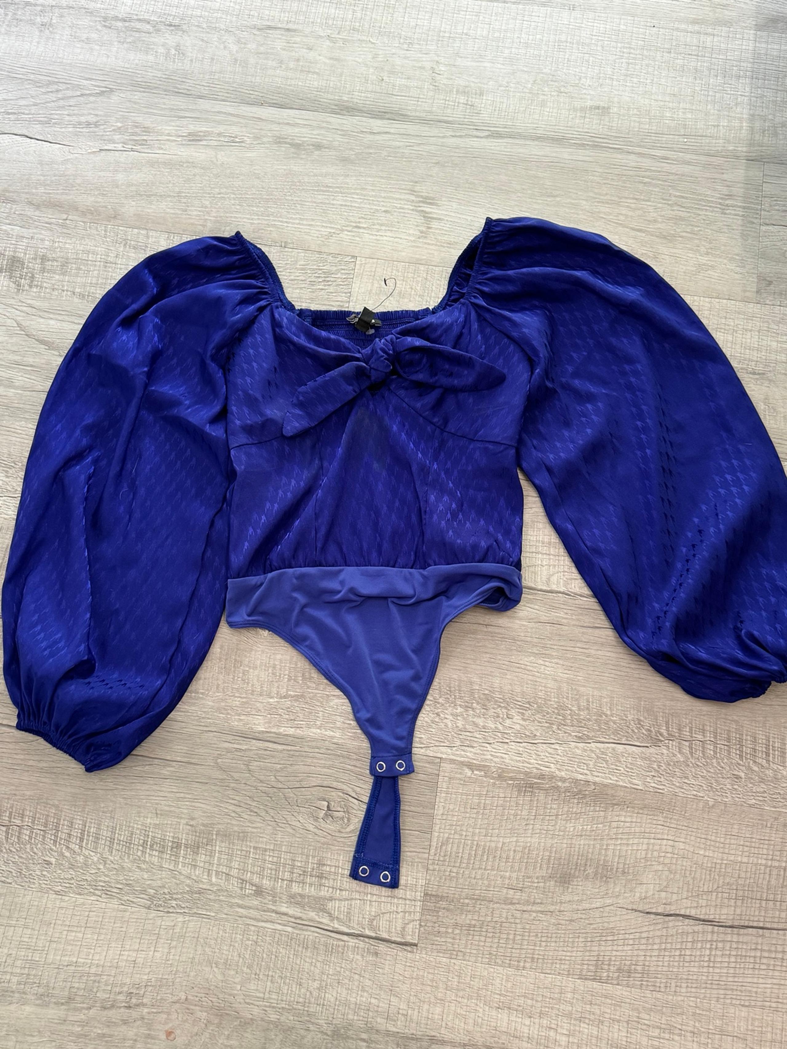 Express women’s blue dressy body suit size small