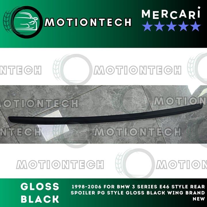 1998-2006 For BMW 3 Series E46 Style Rear Spoiler PG Style Gloss Black Wing