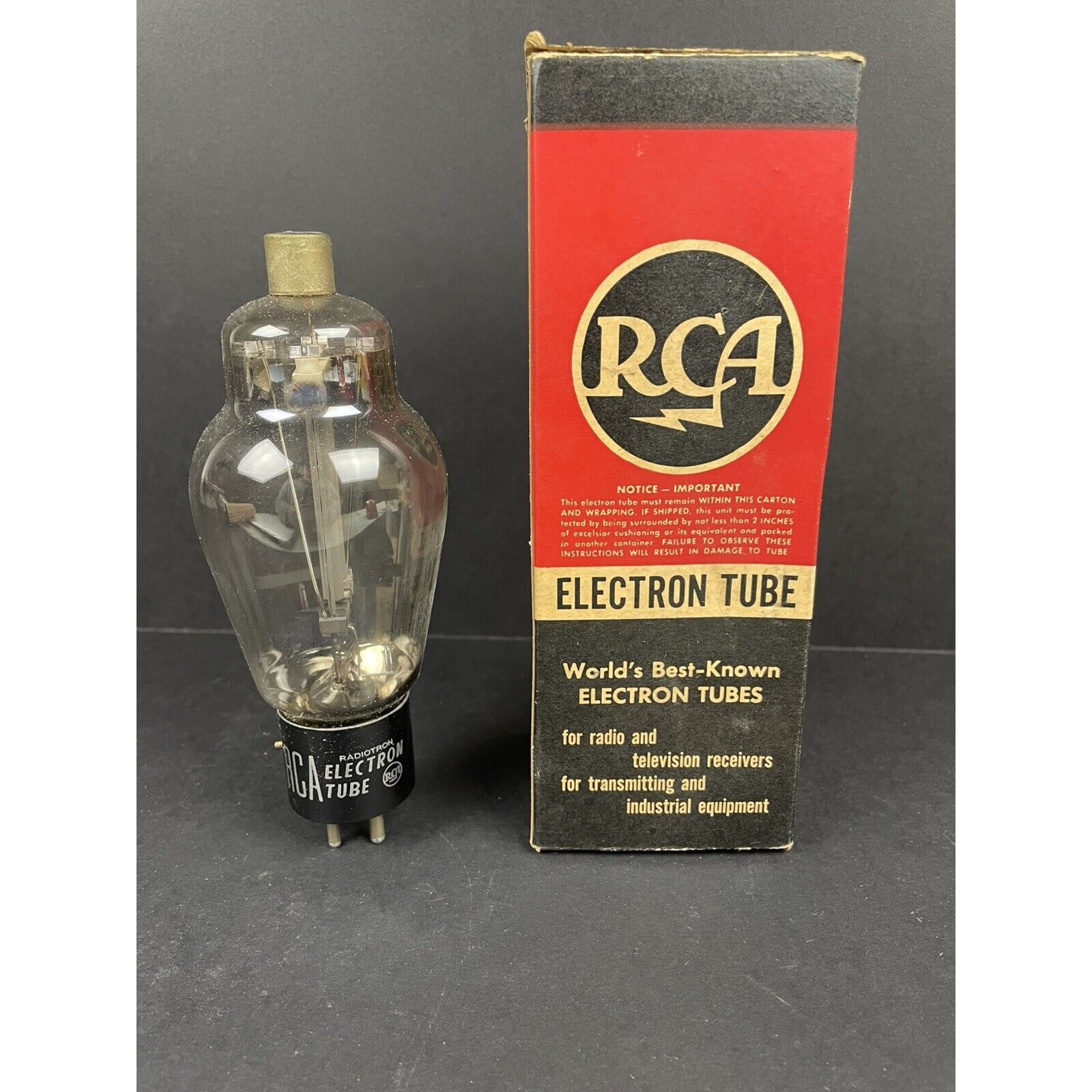 Vintage General Electric 836 Electron Tube Original Box & Packing Material TV
