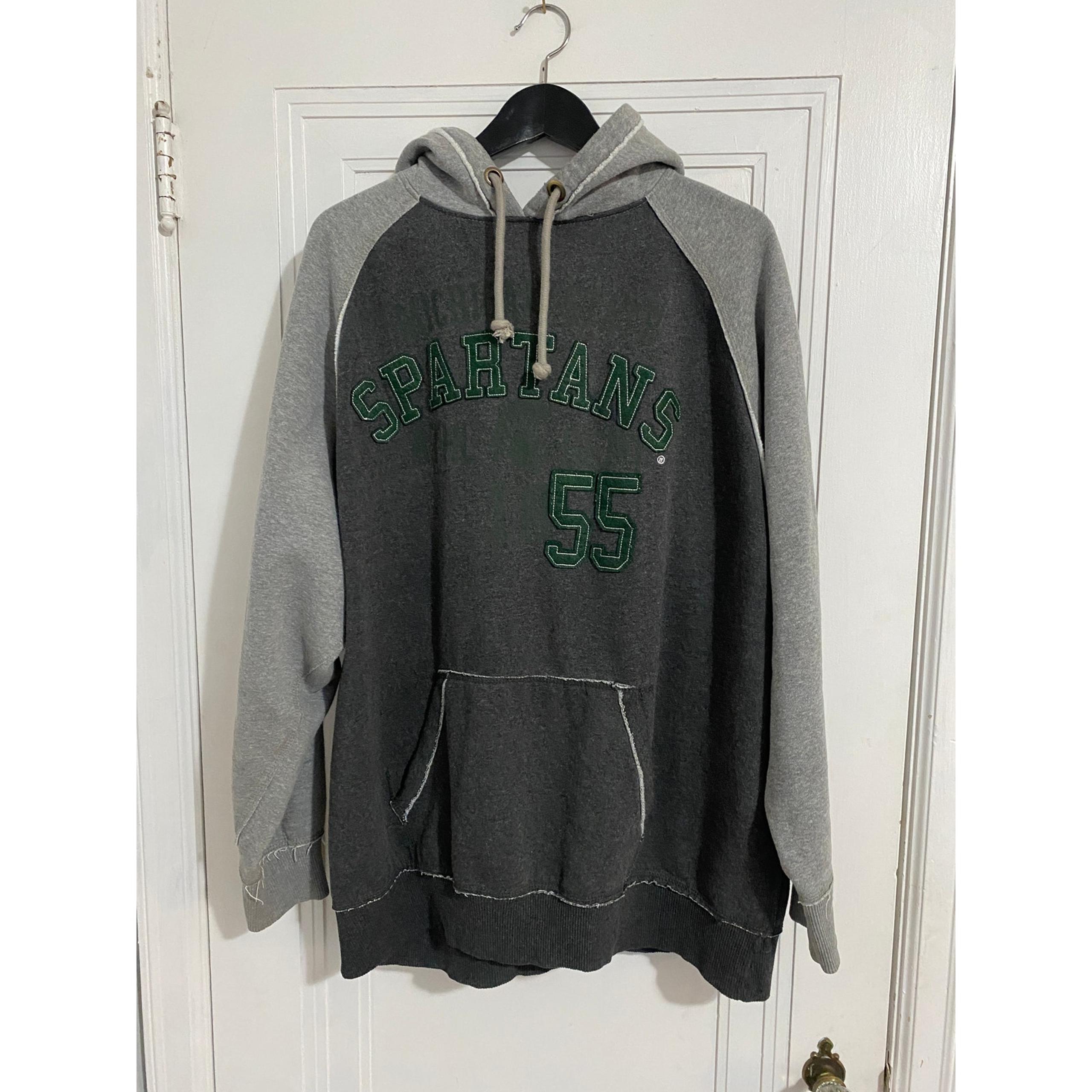 Michigan State Spartans Gray Hoodie Sweatshirt Size XL