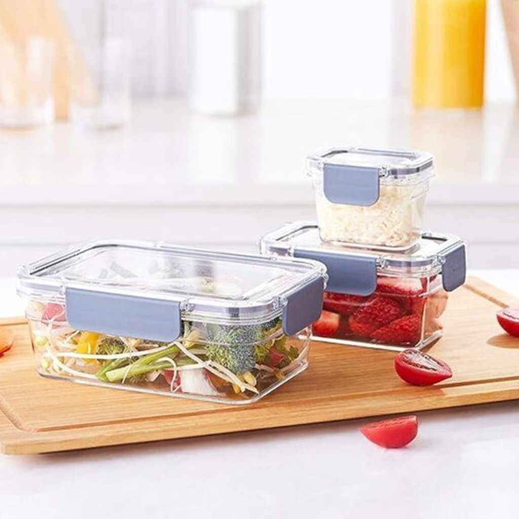 NEW 10 Pieces Plastic Locking Food Storage Container, 5 Containers With 5 Lids,