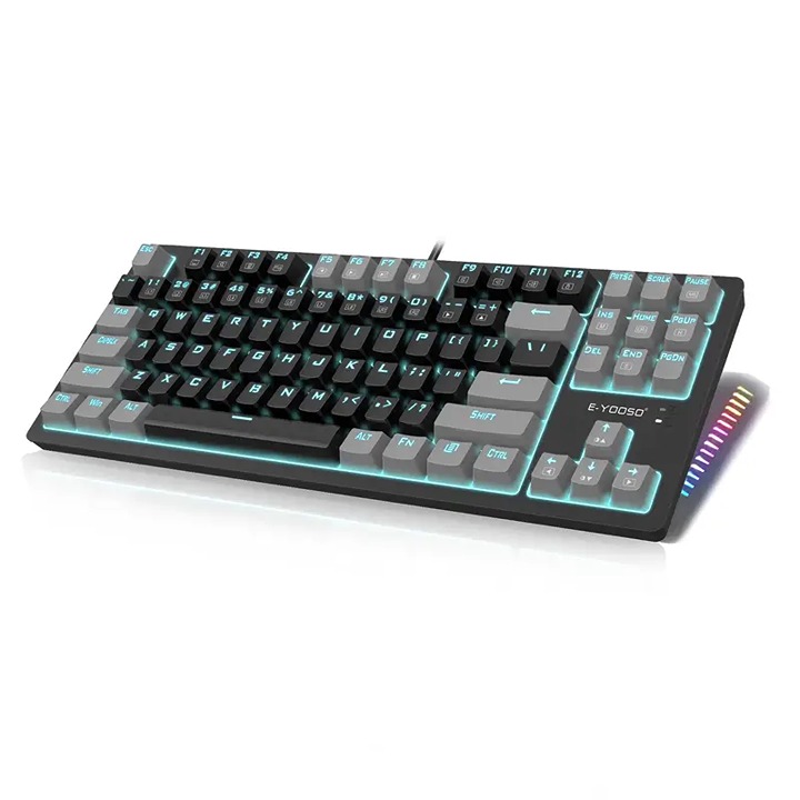 Mechanical Gaming Keyboard, Wired 75% Mechanical Keyboard, Ergonomic Design,