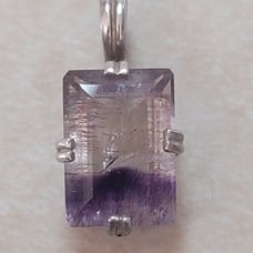 Amethyst/Quartz & Rutile pendant-RARE