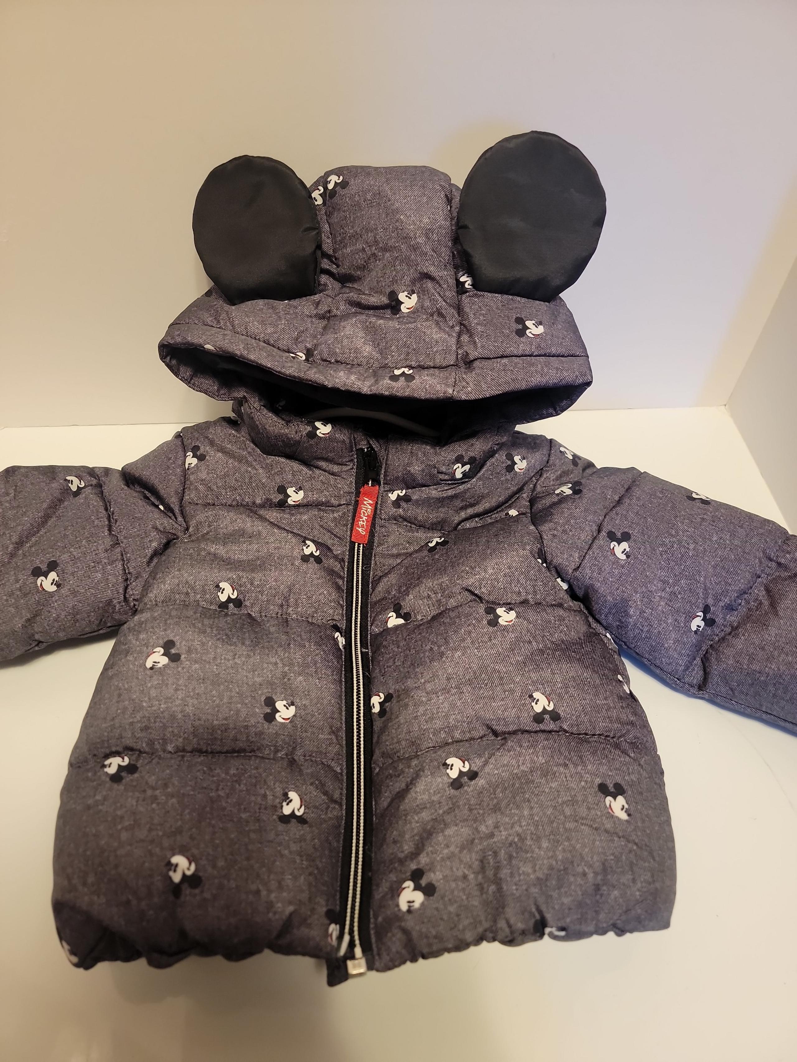 H&M Mickey Mouse  Coat with  detachable hood  size 6-9 months