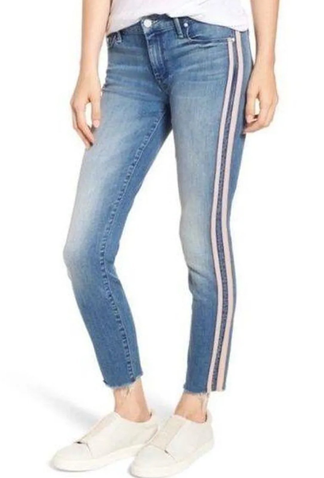 Mother Insider Crop Step Fray in Good Girls Race, Size 28