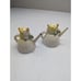 Vintage Salt and Pepper Shaker Set 1950s Norcrest Japan Cat Teapot RARE