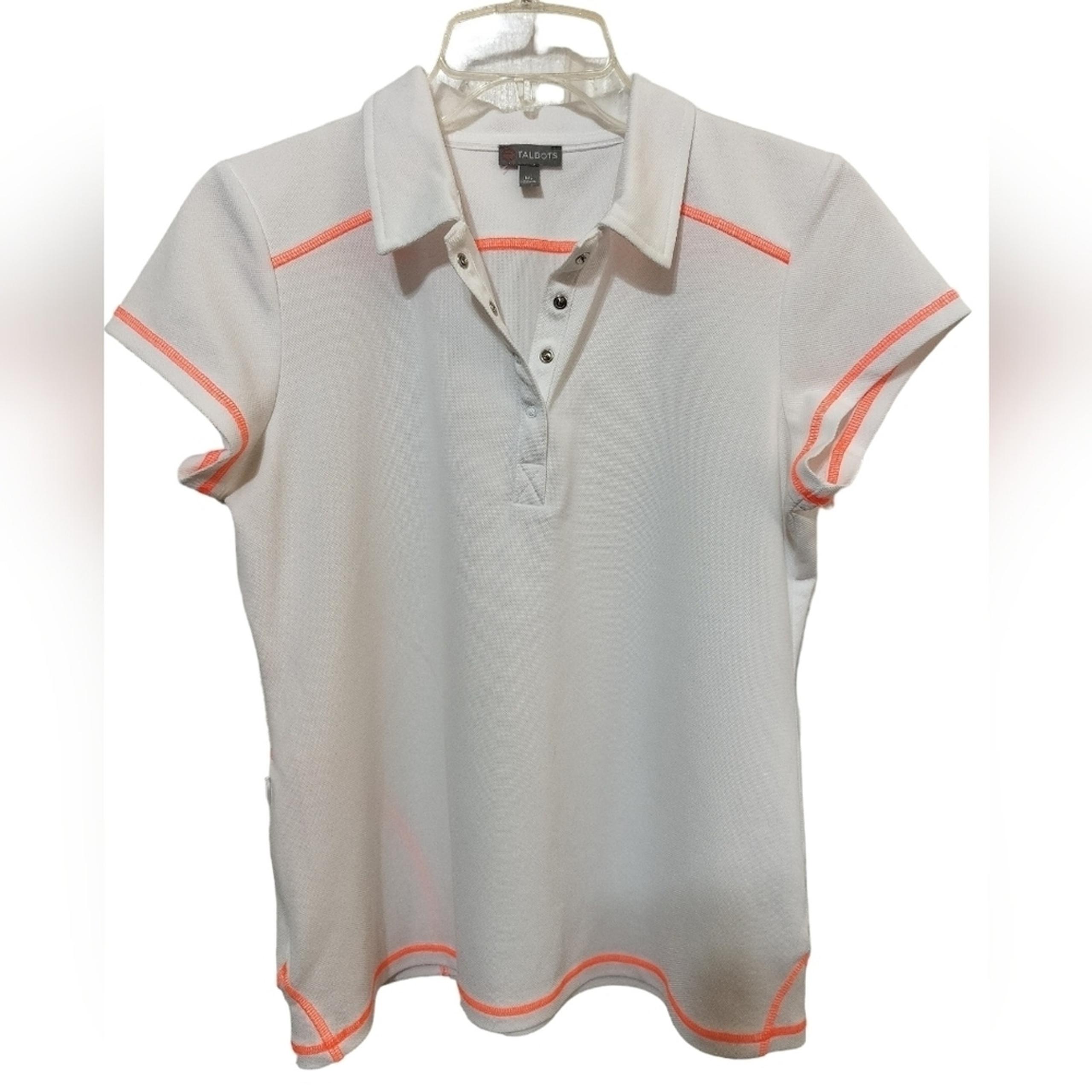 1884) Talbots Button front Polo Golf Shirt Size MP