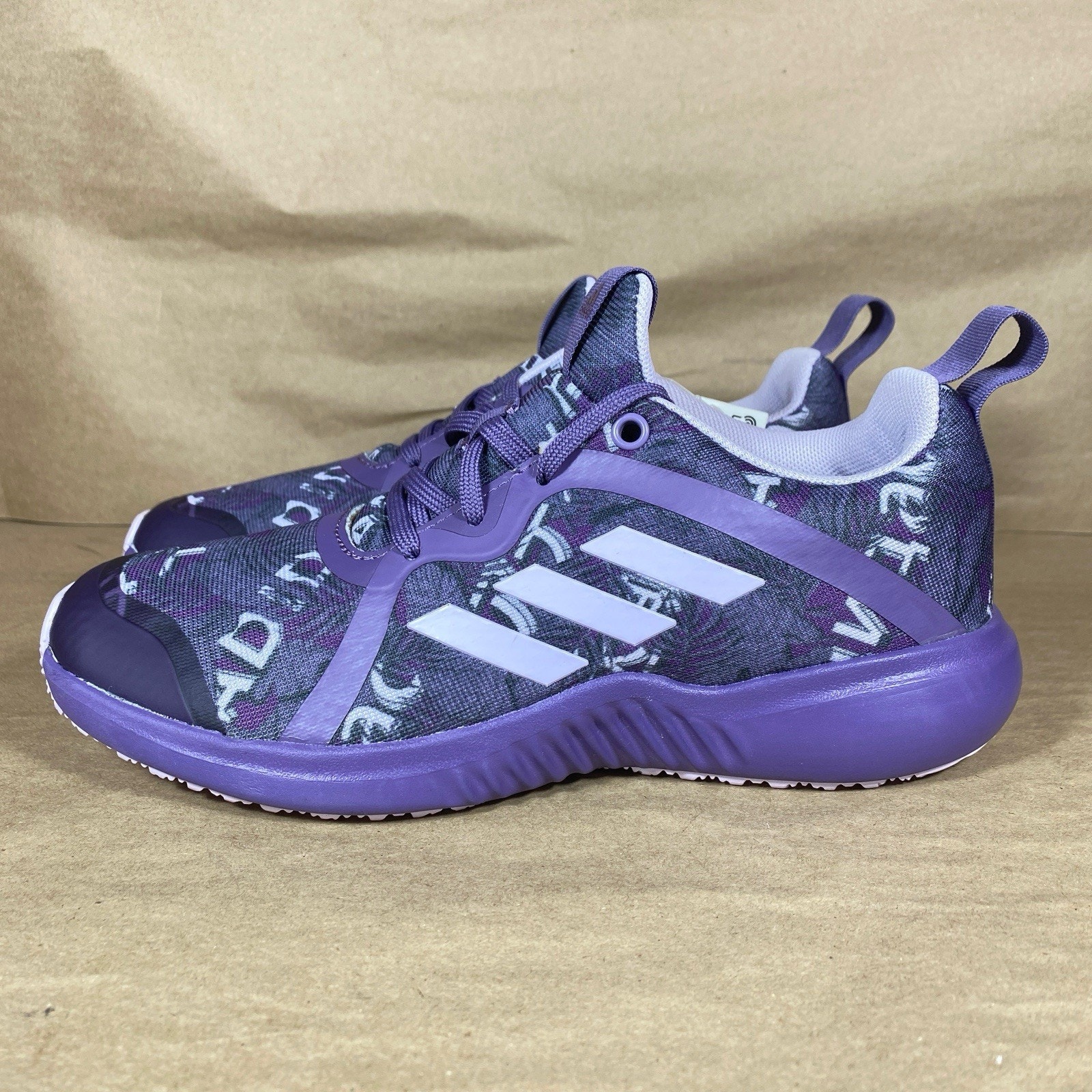 Adidas FortaRun X Tech Shoes GIRLS 3.5 Running Purple Grey White Lavender EF9708