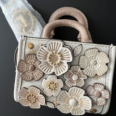 Coach Mini Rouge Bag Charm Tea Rose