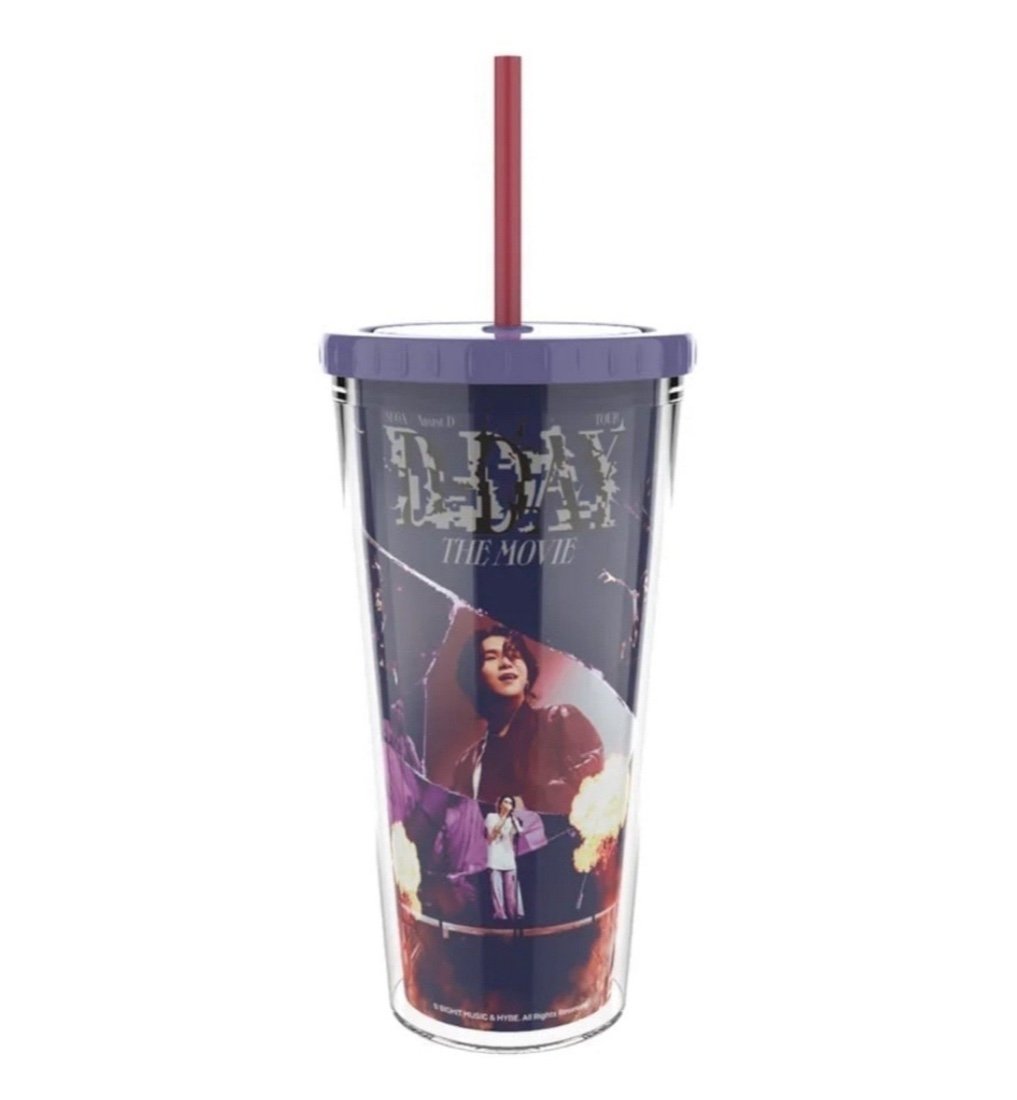 Official BTS Suga Agust D Tour D-Day The Movie Popcorn Cup NEW -On Hand