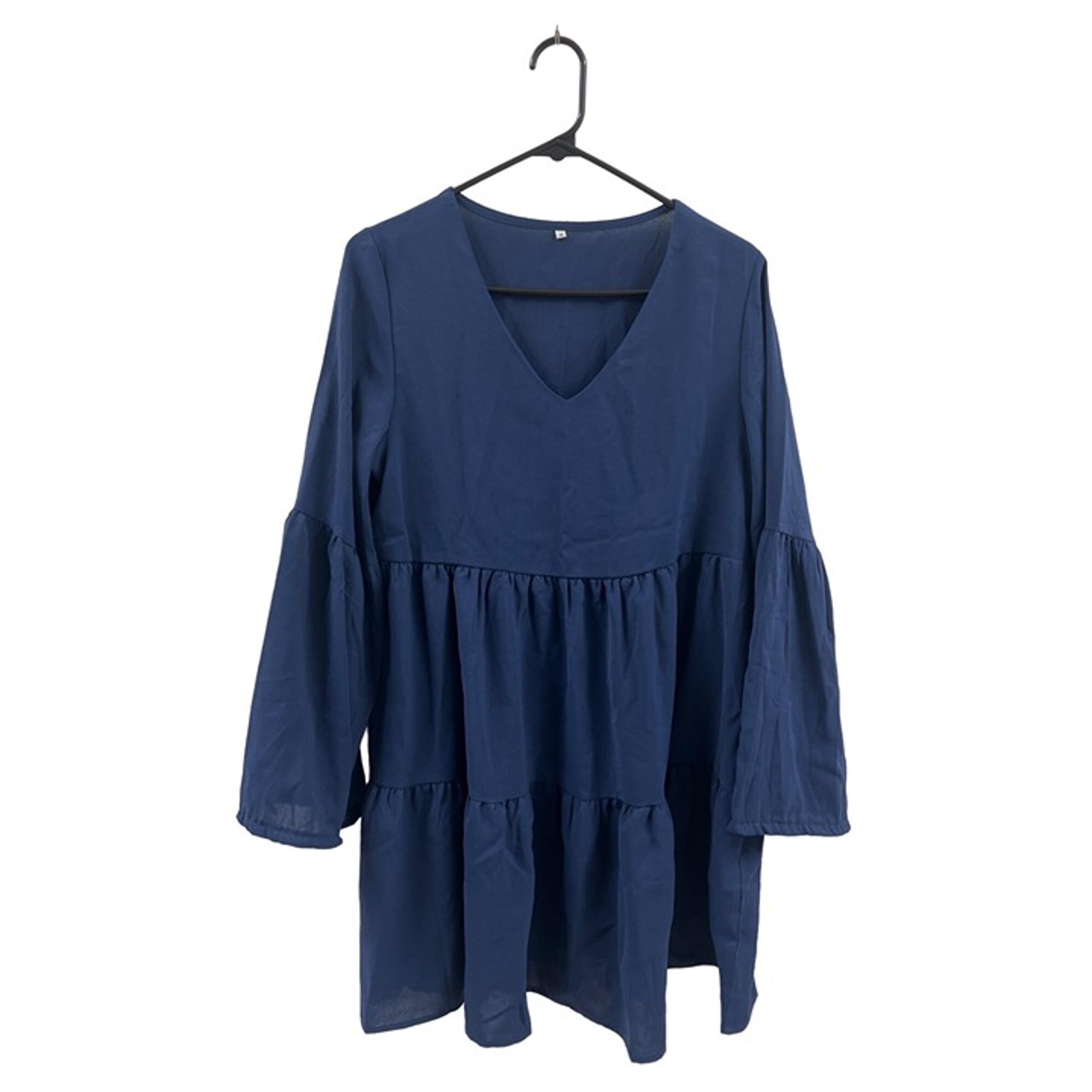 Shein M Blue Ruffle Babydoll Dress