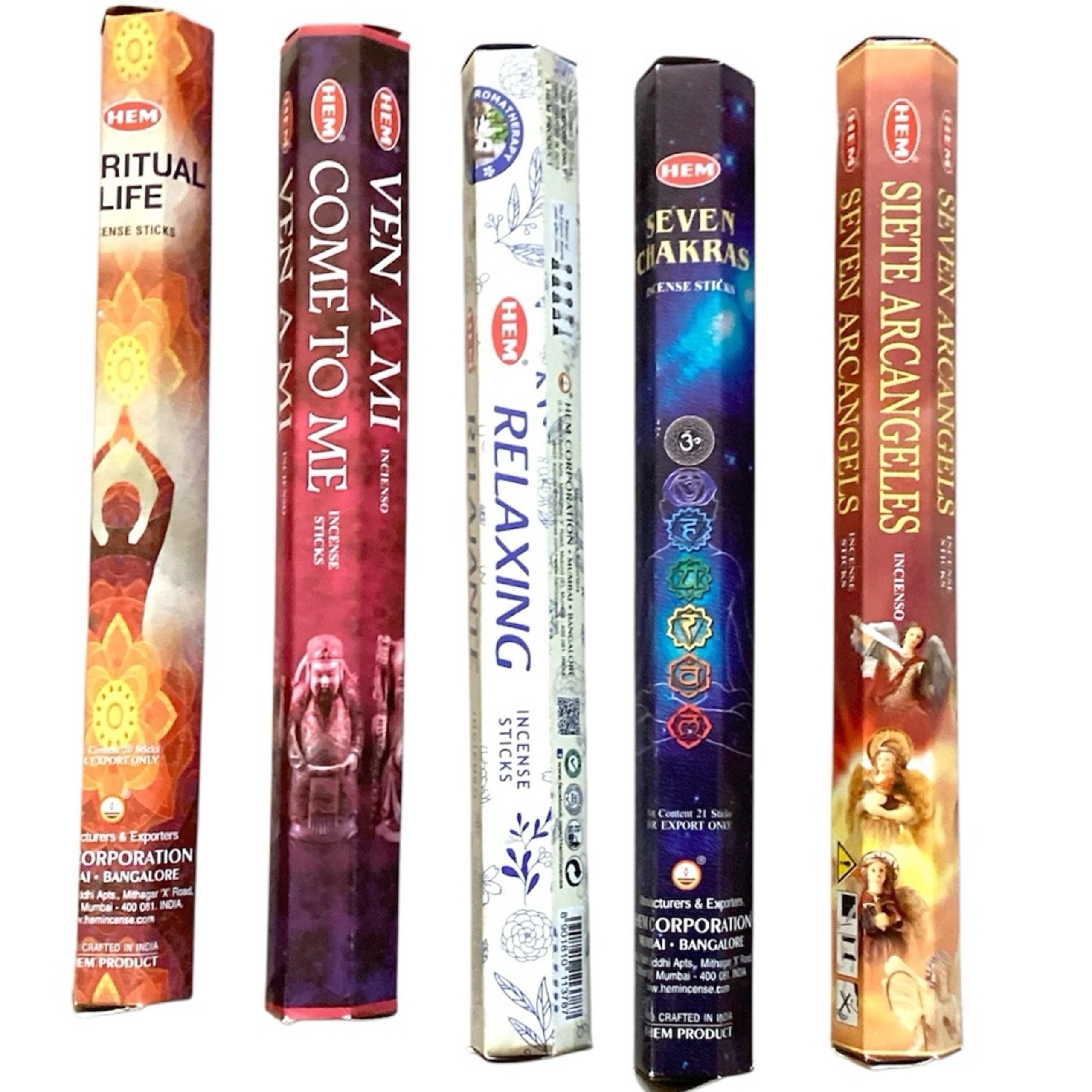 HEM Incense Sticks - Premium Fragrance for Home and Yoga 10 Tubes + Free Touch