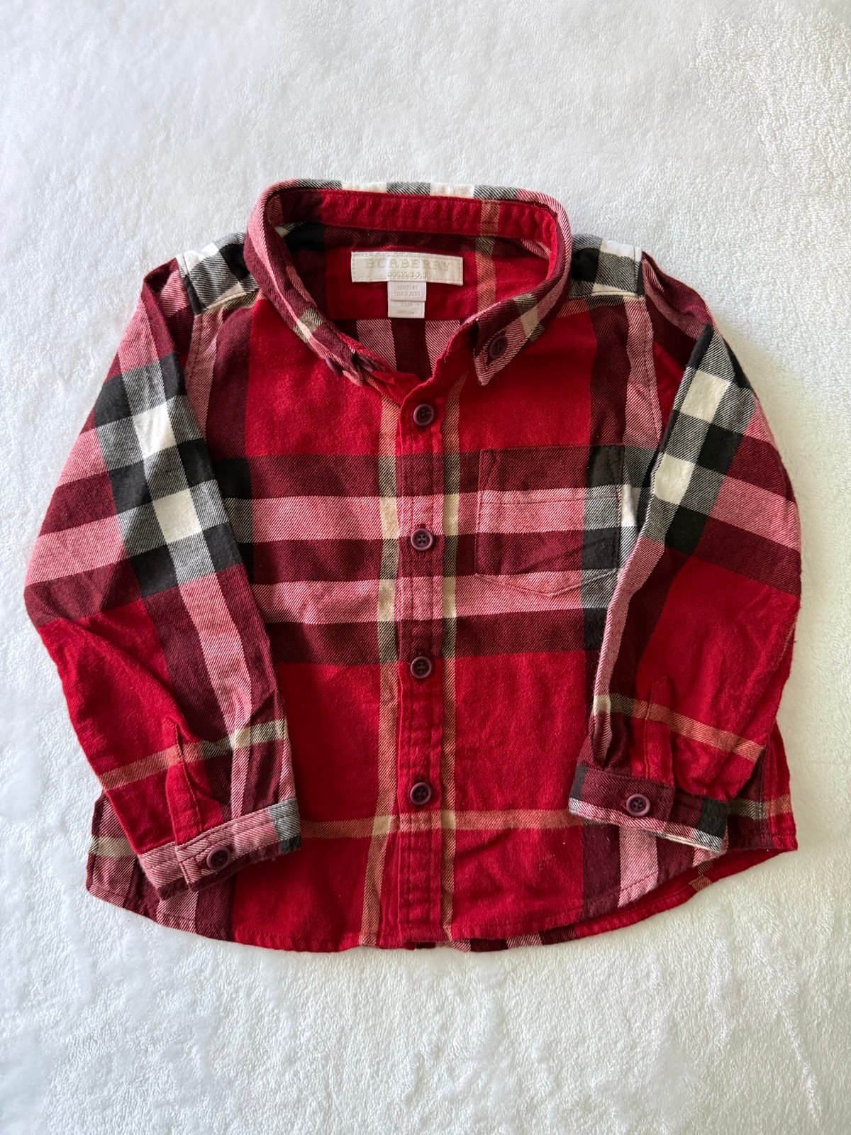 Burberry baby boy button down 12m