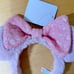 Tokyo Disney Resort Minnie Pink Fluffy Ears with Sequins Bow Headband