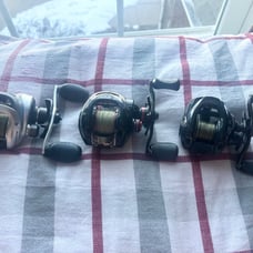 Bait caster fishing reel lot of 3