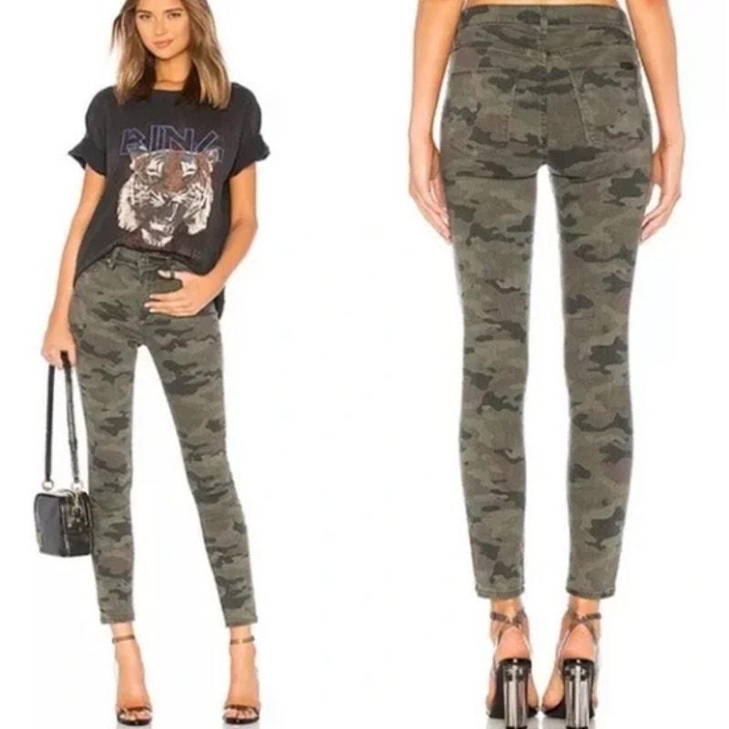 Hudson Barbara High Waist Super Skinny Camo Jeans