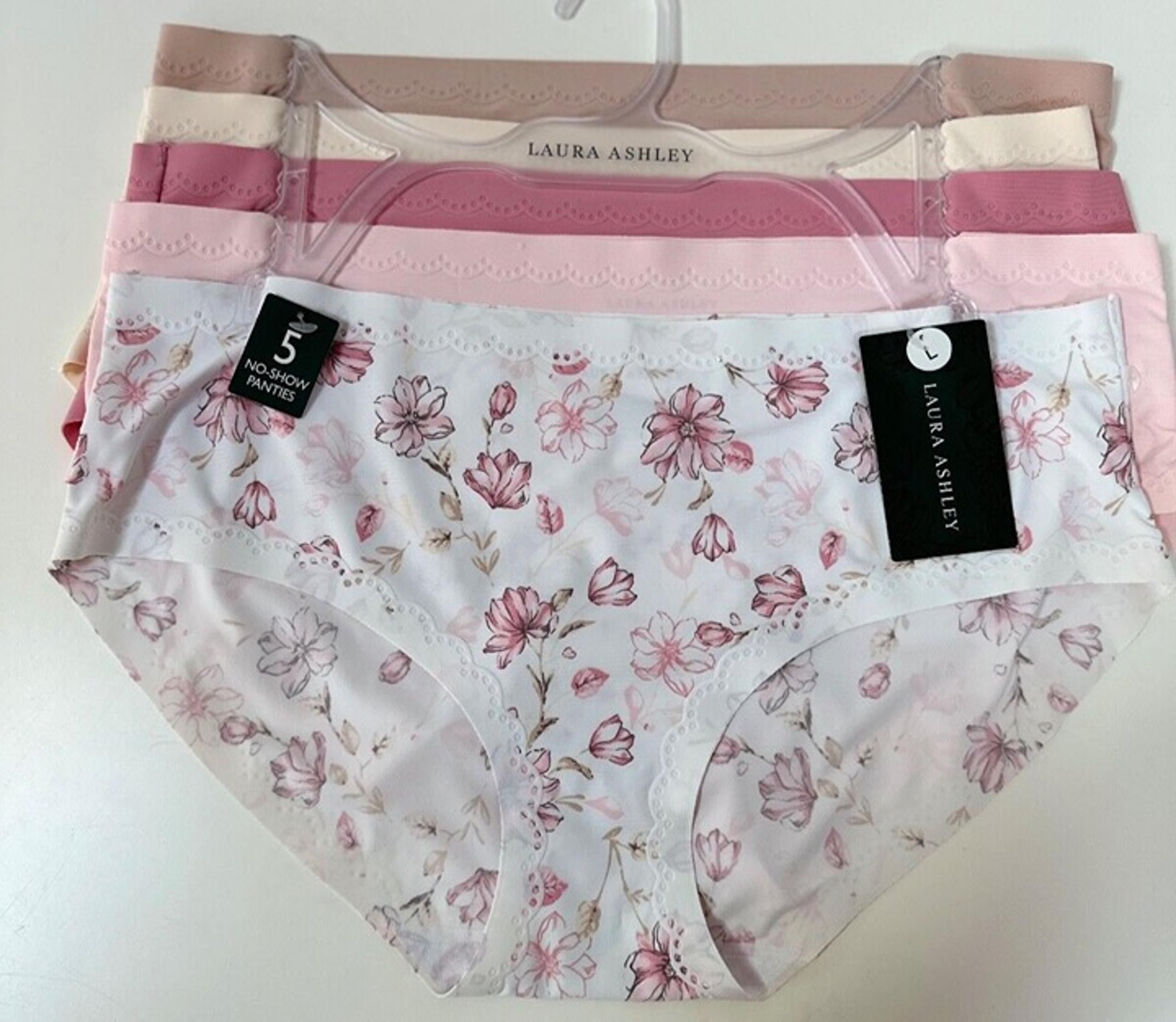 Laura Ashley No Show Briefs Panties L