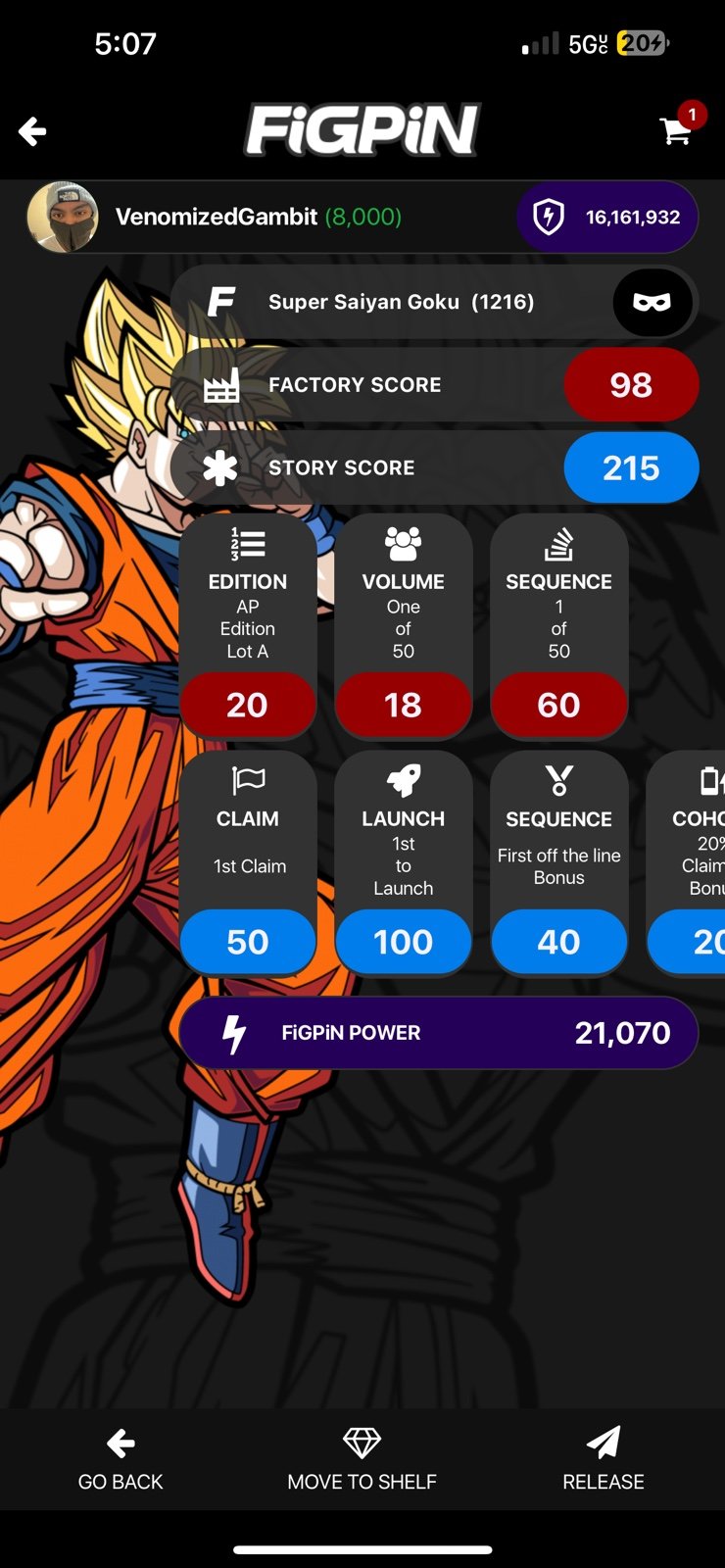 AP Super Saiyan Goku #1 Sequence