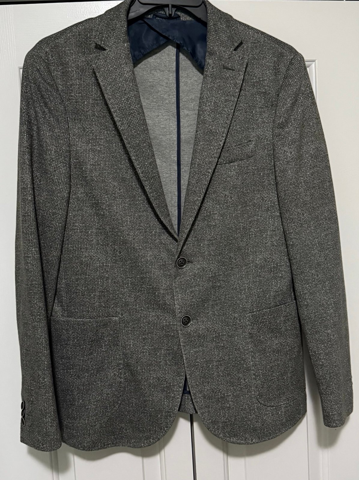 Johnnie-O Bedlow Mens 40 R Gray Polyester Blend Two Button Blazer Sports Coat