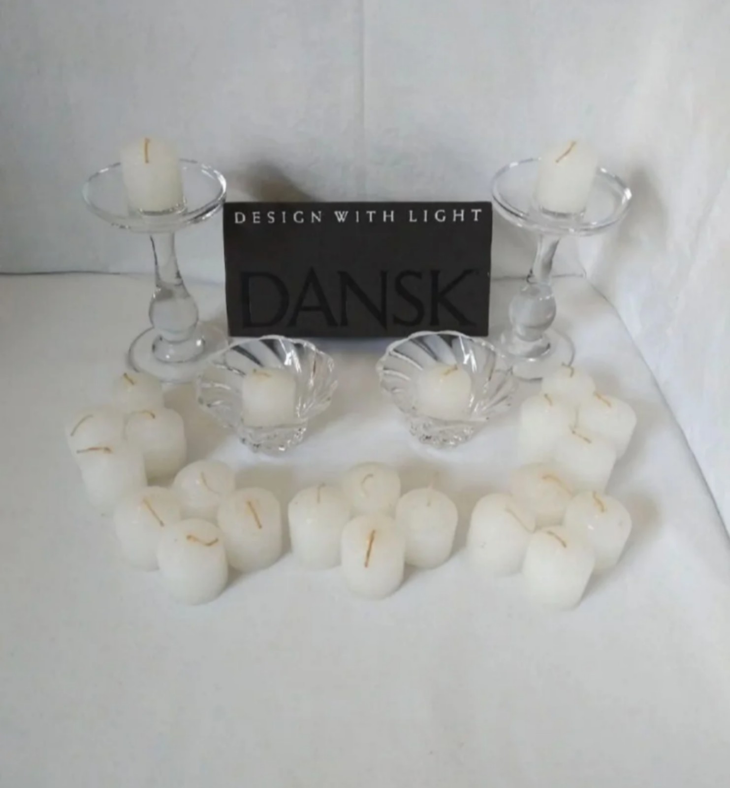 New Dansk Candle Holders w/ Candles