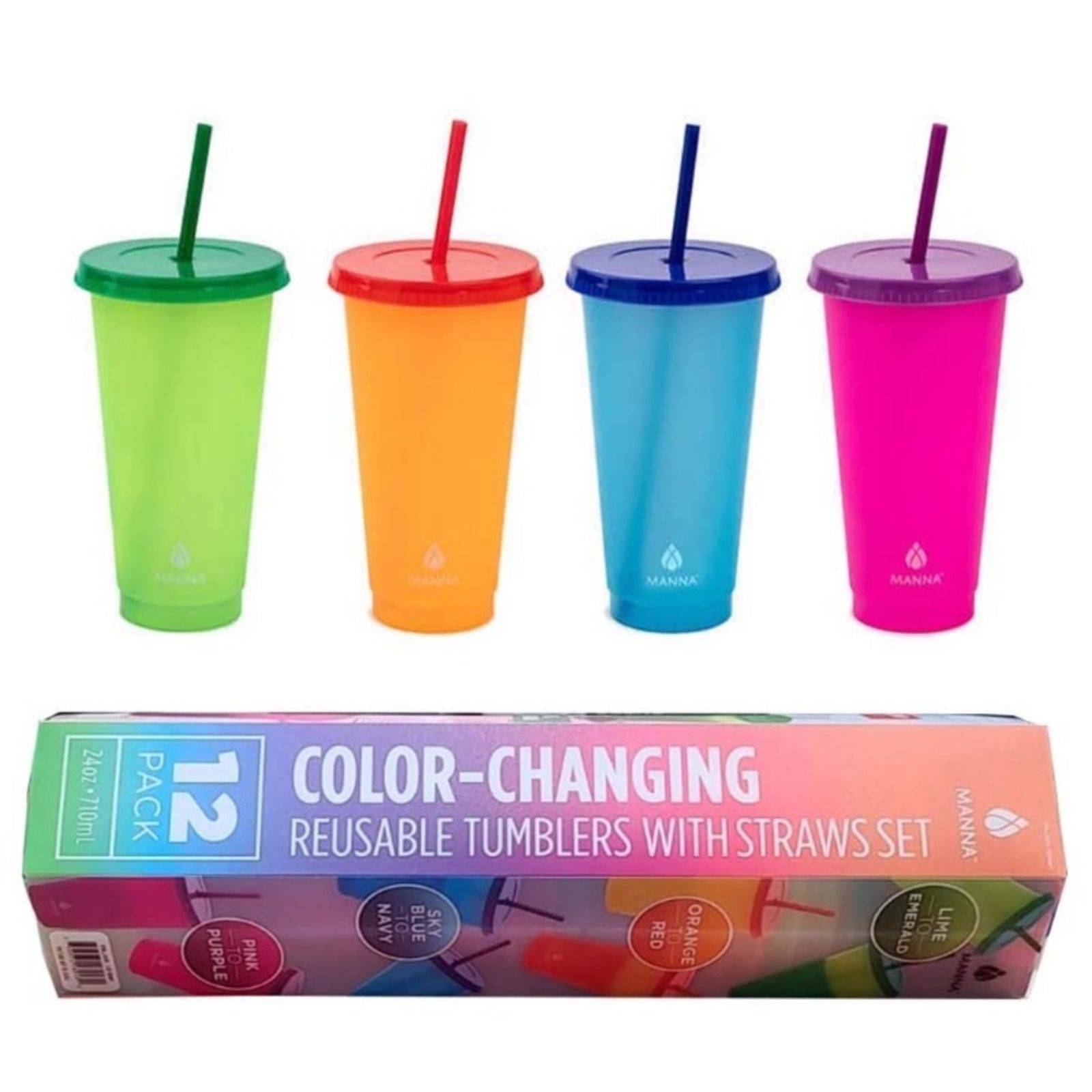 Manna Color Changing Plastic Tumblers 12