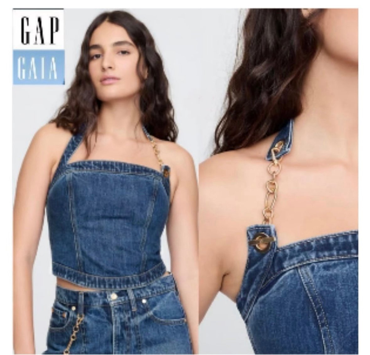 Denim cult gaia gap bustier