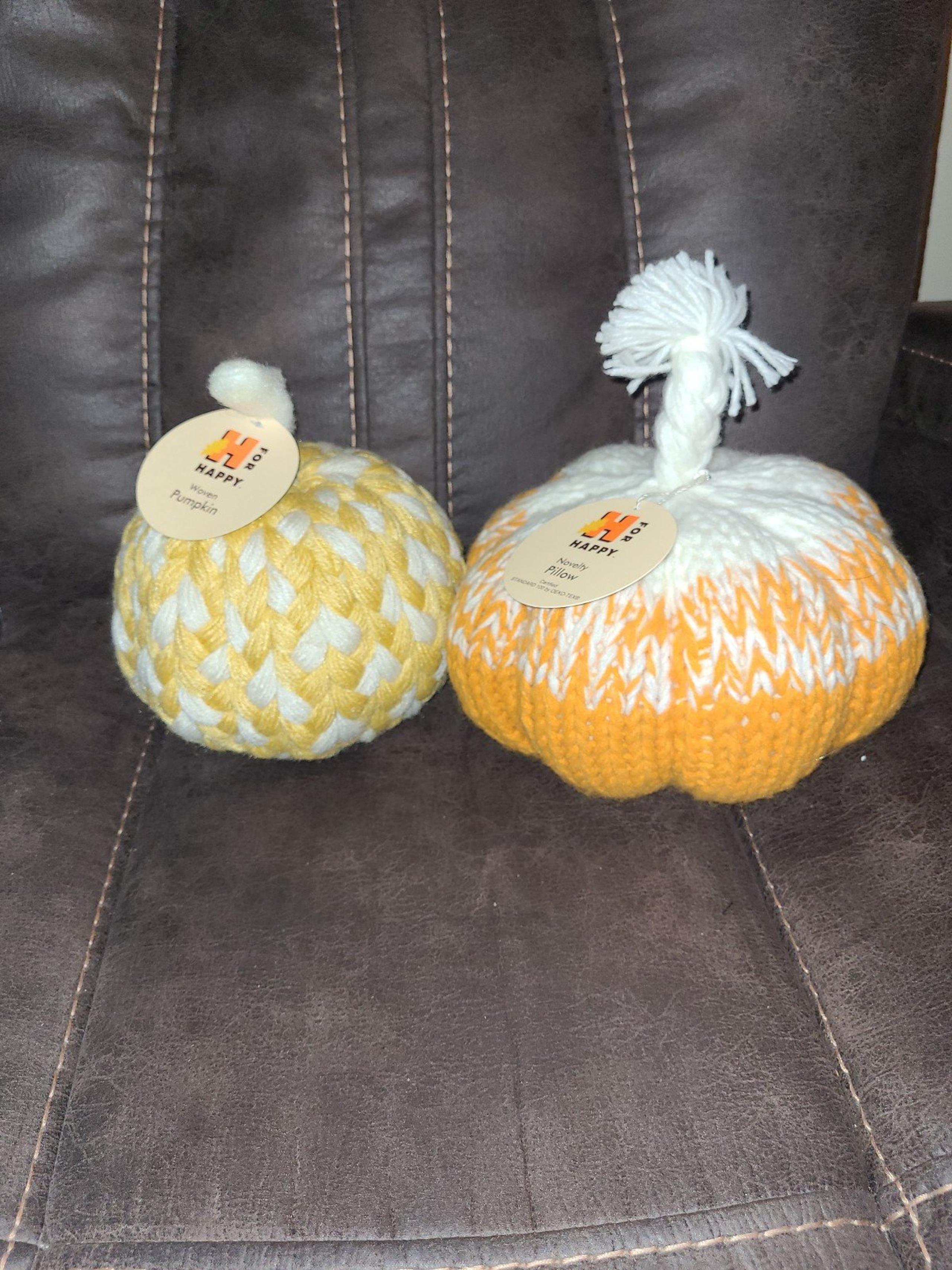 2 woven Pumpkins from Bed, Bath & Beyond