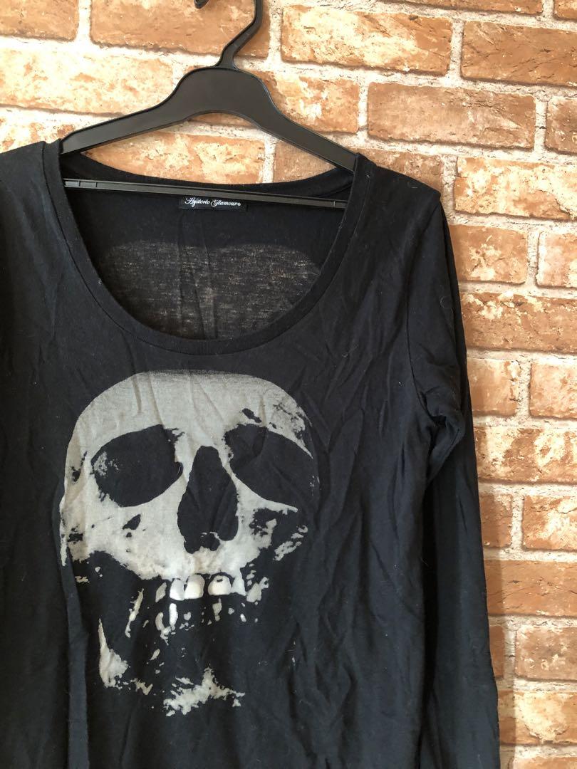 Hysteric Glamour Skull Berry Skull Skull Long T-shirt